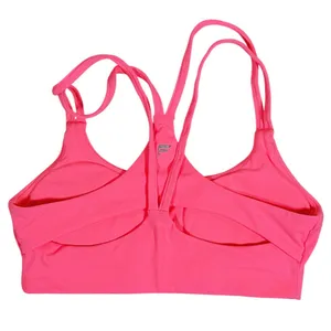 Fabletics 2 pc Workout SET Sports Bra & Biker Shorts XS Hot Pink Gym Athletic thumbnail 4
