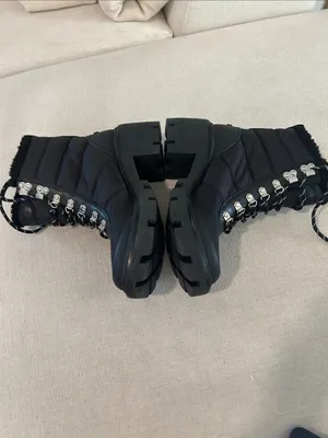 Tory Burch Black Winter Boots with Fur Trim, Size 7.5, New with tag on bottom thumbnail 5