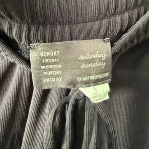 Anthro Saturday Sunday‎ S Black Ribbed Knit Harem Jogger Pants Lounge Streetwear thumbnail 5