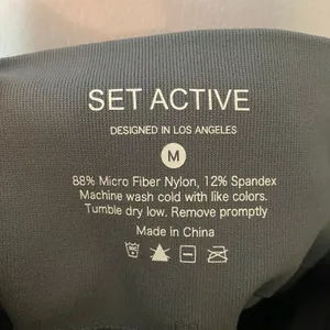 NWOT Set Active Gray Biker Compression Shorts Athletic Women's size Medium thumbnail 2
