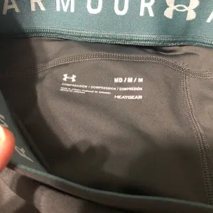 Under Armour grey teal compression cropped leggings size‎ medium activewear thumbnail 8