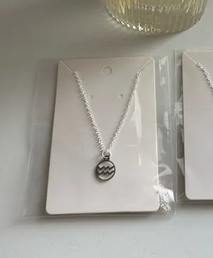 Handmade Aquarius Zodiac Necklace thumbnail 1
