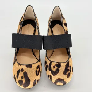 Gianni Bini Leopard Print Calf Hair Platform Pumps Women 7M Brown Mary Jane Heel thumbnail 4