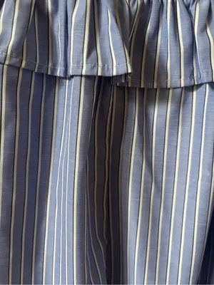 Lumiere Blue & White Striped Smocked Strapless Romper thumbnail 7