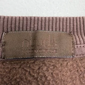 Nuuds Sweatshirt Womens Large Brown Oversized Crewneck Pullover Drop Shoulder thumbnail 5