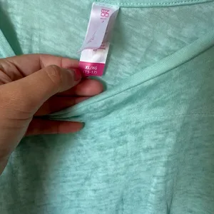 NWT aqua baseball tee Size XL thumbnail 3