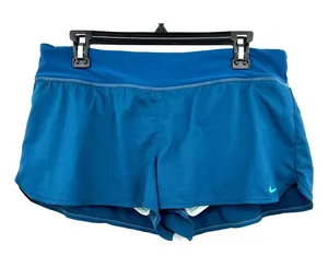 Nike size 14 blue shorts with liner shorts‎ under athletic elastic waist pocket thumbnail 1