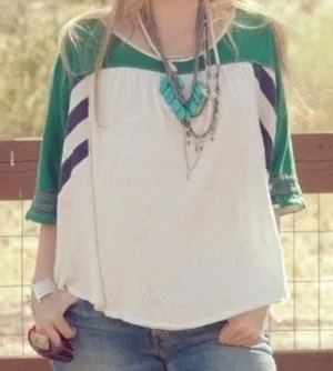 Free People Baseball Style Top Size‎ XS thumbnail 1