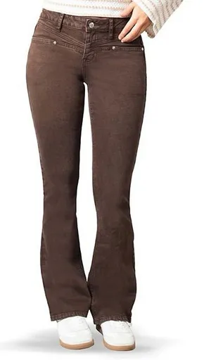 NWT Madden Girl Brown Low rise bootcut Jeans Size 7 thumbnail 1