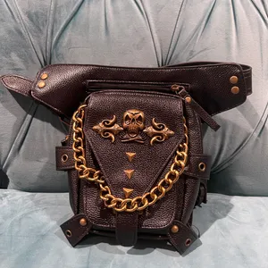 Steel Master Gothic Retro Steampunk Handbag/Fanny Pack in Black thumbnail 2