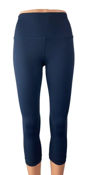 Lululemon Women's Blue Mid Rise Skinny Yoga Athletic Activewear Leggings Pants 6 thumbnail 1