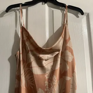 Dress Forum Peach & Cream Botanical Slip Midi Dress thumbnail 2