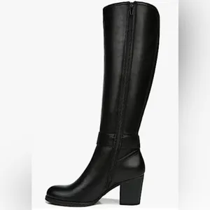 SOUL Naturalizer Black‎ Wide Calf Chunky Heel Boot Knee High Size 6.5 New thumbnail 5