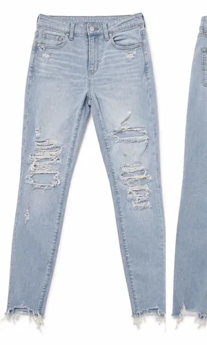 American Eagle High Rise Ripped Jeggings thumbnail 1