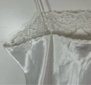 Vintage white lace embroidered bridal lingerie pajamas today tonight size small thumbnail 5