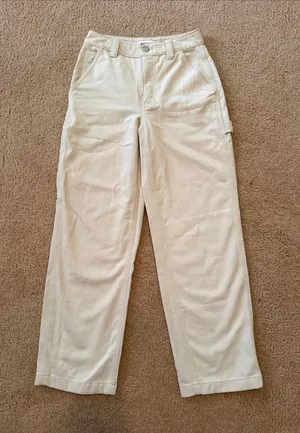 Aritzia TNC Cream Cargo Pants thumbnail 1