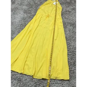Diane von Furstenberg Women XS Sally Dress Yellow Lemon Zest Maxi Drawstring NWT thumbnail 15