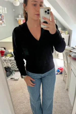 Black V Neck Sweater thumbnail 1