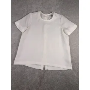 madewell realxed fit back button detail small oversized blouse White Small thumbnail 2