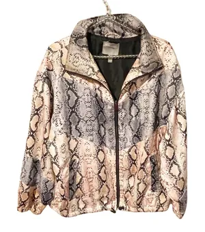 Asos Python Snake Print Size‎ 10 Zipper Front Bomber Jacket thumbnail 1