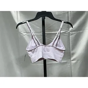 Aerie Seamless Ribbed Bralette Women's M Light Pink Logo Band Strappy NWT thumbnail 2