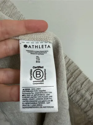 Athleta Retreat Linen High Rise Wide Leg Pants Undyed Natural Flax - Size XL thumbnail 7