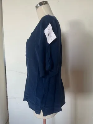 Scalloped Neck Navy Button thumbnail 2