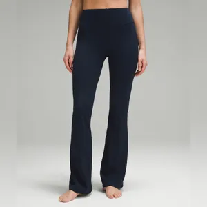 Lululemon Groove High Rise Flared Pants with pockets size 12 true navy thumbnail 2