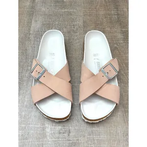 Birkenstock Siena Big Buckle Leather Nubuck Slides Sandals Light Pink Womens 40 thumbnail 6