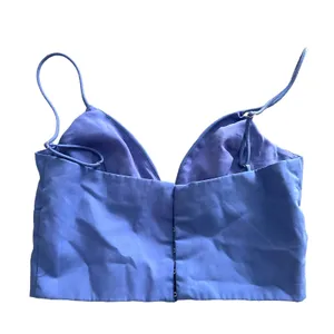 ZARA Corset Crop Top‎ Blue Sz XS thumbnail 4