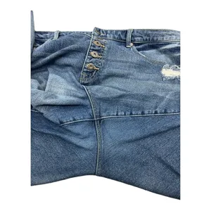 Torrid 22S distressed high rise straight ankle button fly jeans thumbnail 5