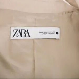 ZARA NEW Women's Size Beige One-Buttoned Long Sleeve Oversized Blazer Jacket Tan thumbnail 16