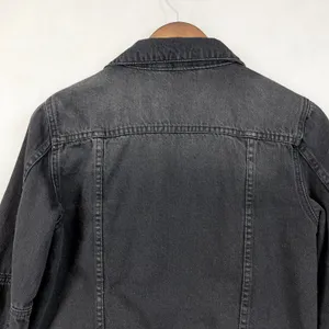 Free People Women Denim Jacket XS Black Grunge‎ Indie Rock Trucker Western Urban thumbnail 6