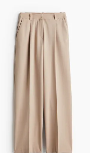 H&M Beige Wide-Leg Women's Pants thumbnail 1