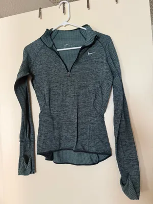 Nike Fleece Teal Quarter Zip  thumbnail 1