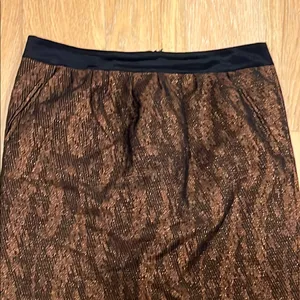 Reiss Brown Metallic‎ Pencil Skirt size 6 thumbnail 3