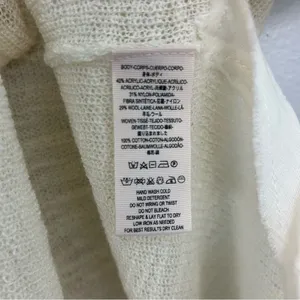 Free People Mountain Song Cream/Ivory Pullover Lightweight Mesh Sweater Small thumbnail 12