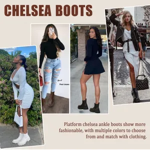 New Sz 9 Vepose 9607 Chelsea Ankle Boots Pull-On Booties for Women thumbnail 2