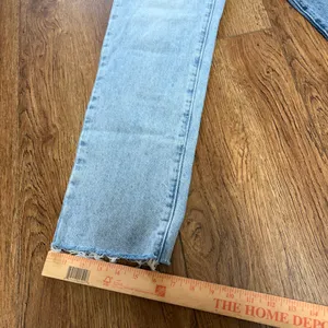 PacSun Two Tone Denim Dad Jeans High Waisted Button‎ Fly Raw Hem Size 24 Grunge thumbnail 9