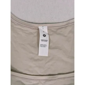 NWT Lululemon Wundermost Nulu Bodysuit Size M Riverstone Beige Neutral Layer thumbnail 5