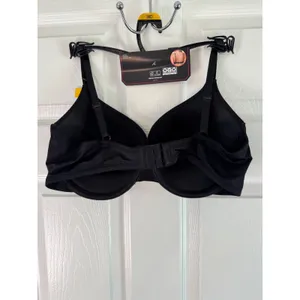 No Boundaries Push-Up Bra Natural‎ Lift Adjustable Straps Black Size 36D thumbnail 2