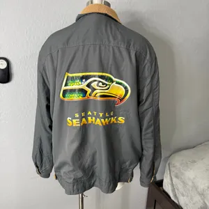 NFL Seattle Seahawks Jacket W/ Fur Inside, Gray thumbnail 2