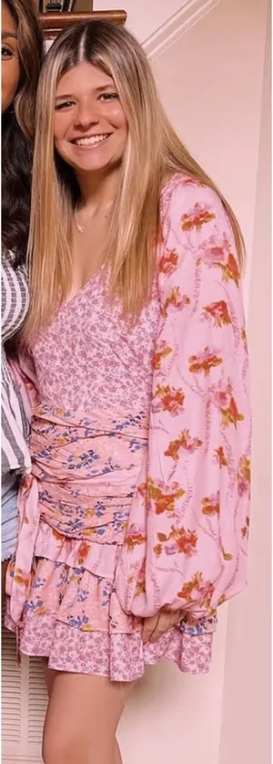 Coquette Floral Tie Long Sleeve Mini Dress thumbnail 2