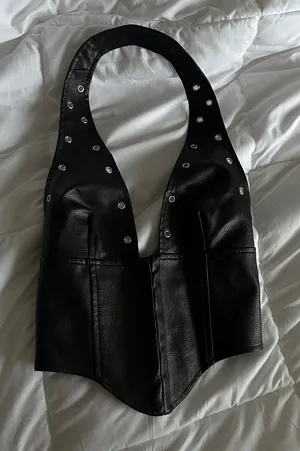 Princess Polly black corset halter top thumbnail 1