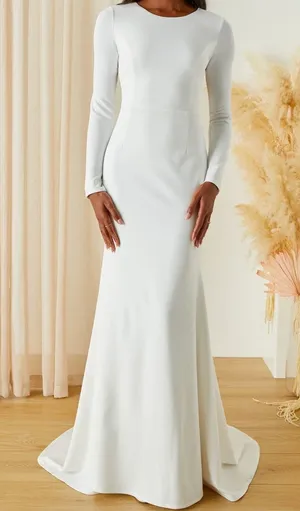 NEW Lulus Luxe Bridal Eloquent Endearment White Backless Maxi Wedding Dress thumbnail 1