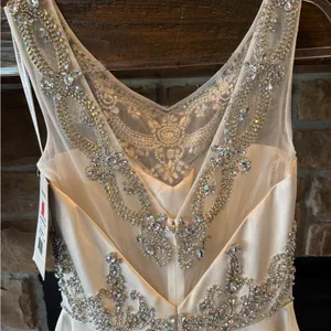 Sherri Hill A-Line Satin Beaded Bodice Wedding Dress NWT thumbnail 11