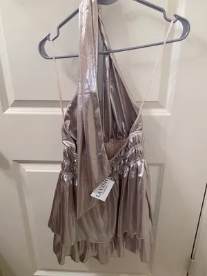 Silver/champagne Metallic Boutique Romper Silver thumbnail 2