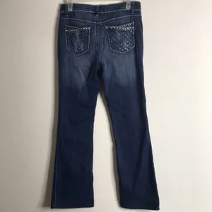 Cache Boot Cut With gem Embellishment Beads distressed jeans‎ size 6 thumbnail 11