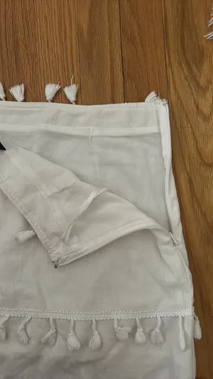 Shein Tassel Skirt White Boho thumbnail 4