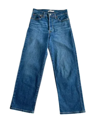 Levi’s Ribcage High-Rise Straight Ankle Jeans Women’s Size 27 thumbnail 3